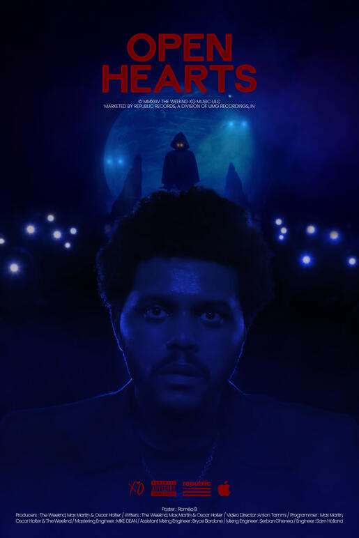 Graphic poster "Open Hearts" de The Weeknd