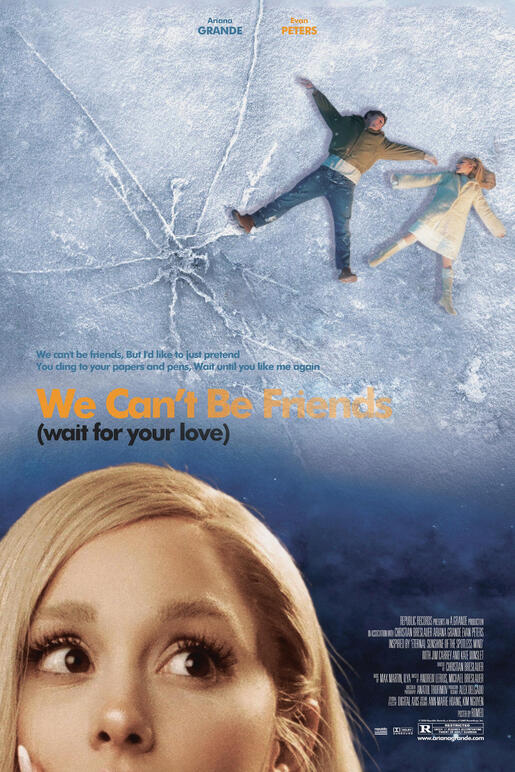 Recréation d'un poster "We Can't Be Friends" de fosterlands