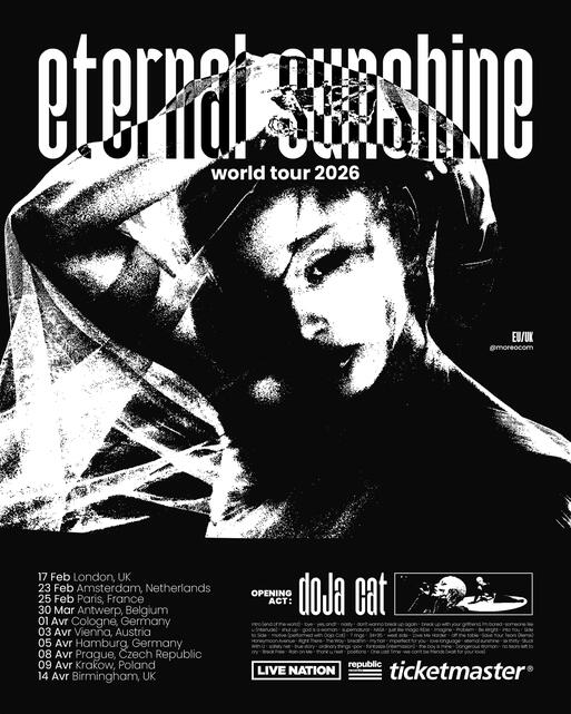 Graphic poster &quot;Eternal Sunshine World Tour&quot; par Ariana Grande (1)
